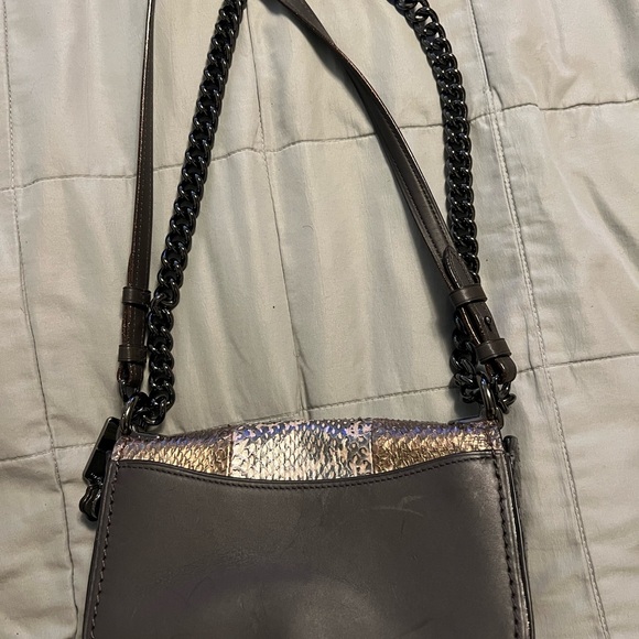 Coach Swagger Metallic Snake Print Shoulder Bag - Picture 2 of 3
